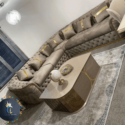 beige velvet corner sofa 