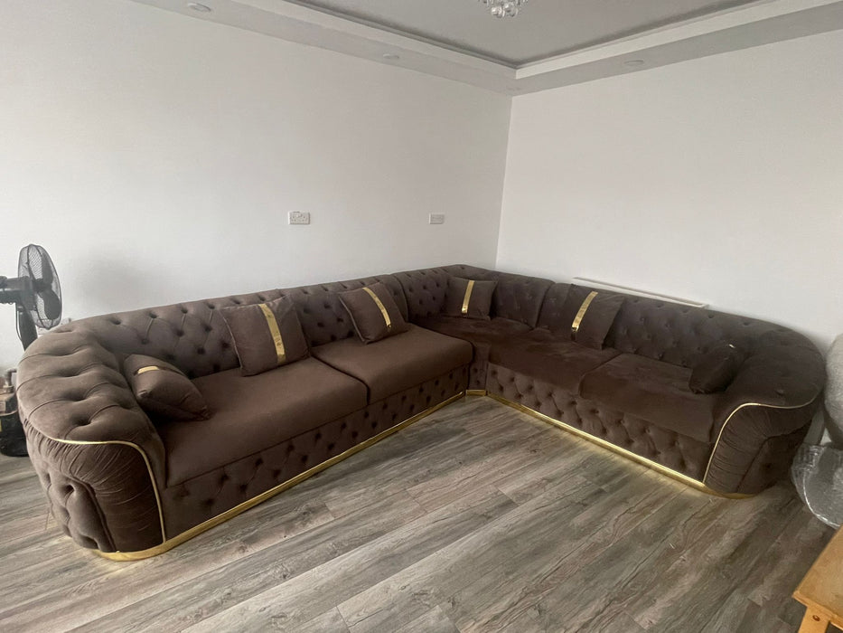 Ambassador corner sofa range plush velvet - choose combination
