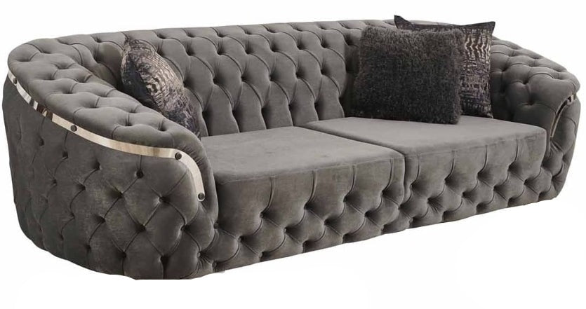 sofa, bvlgari, plush velvet, 3+2, chrome detailing, gold detailing, quality, comfy sofa, 