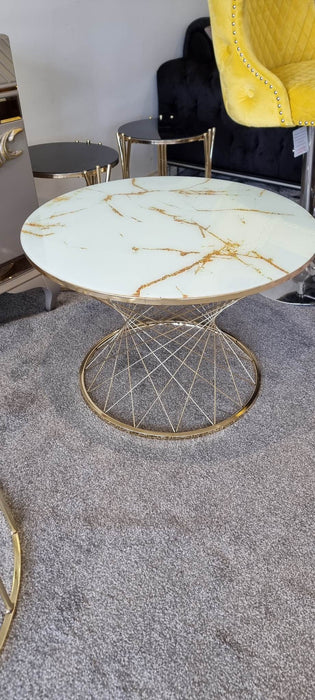 CLEMONT NEST OF TABLES 3+1 - CREAM AND GOLD