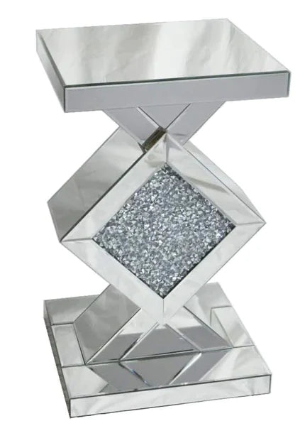 Crushed diamond column/lamp table Diamond