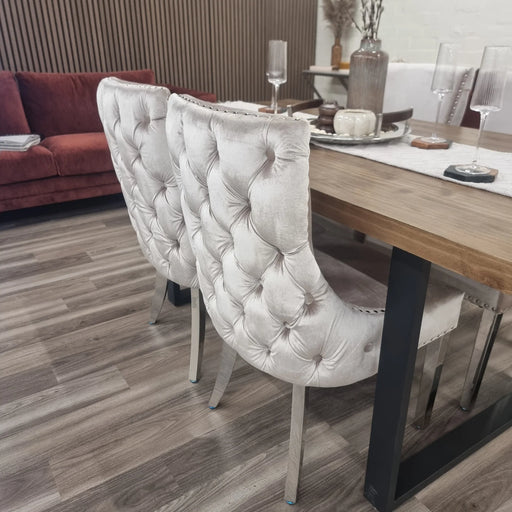 Kensington Beige & Chrome (set of 4)