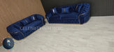 Ambassador 3+2 Seater In Navy & Gold Plush Velvet