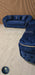 Ambassador 3+2 Seater In Navy & Gold Plush Velvet