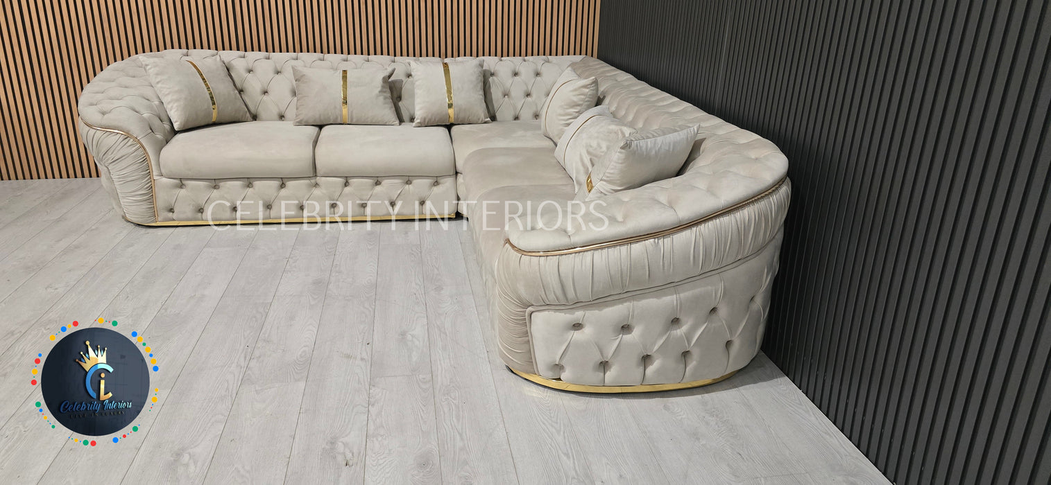 Ambassador corner in 270x270cm in Champagne and Gold