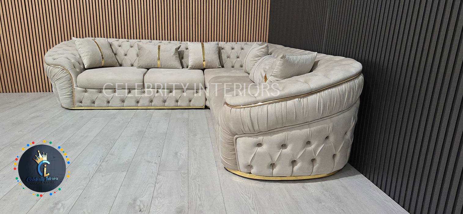 Ambassador corner in 270x270cm in Champagne and Gold
