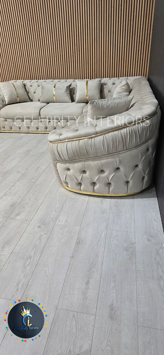 Ambassador corner in 270x270cm in Champagne and Gold