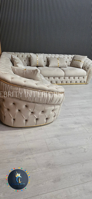 Ambassador corner in 270x270cm in Champagne and Gold