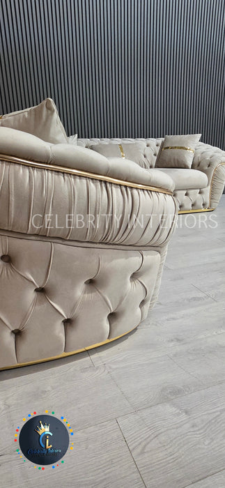Ambassador corner in 270x270cm in Champagne and Gold
