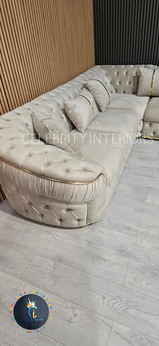 Ambassador corner in 270x270cm in Champagne and Gold