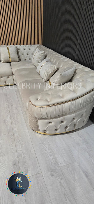 Ambassador corner in 270x270cm in Champagne and Gold