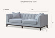 Aluxo Cooper 3 Seater Sofa in Dolphin Boucle