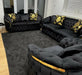 sofa, bvlgari, plush velvet, 3+2, chrome detailing, gold detailing, quality, comfy sofa, 