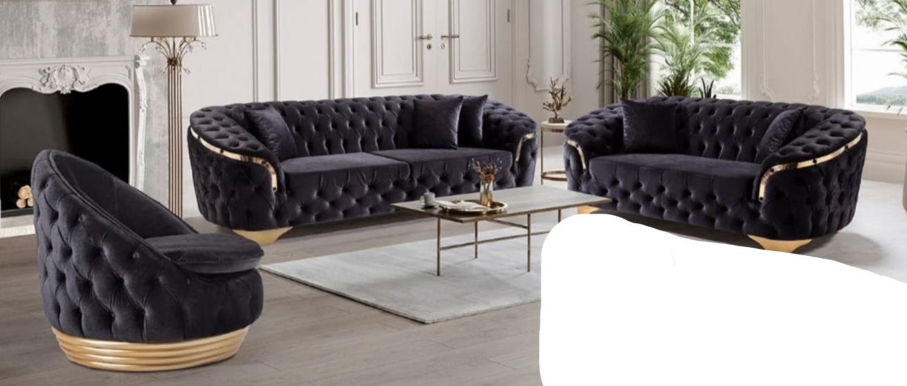 Bvlgari 3+2 seater sofa plush velvet