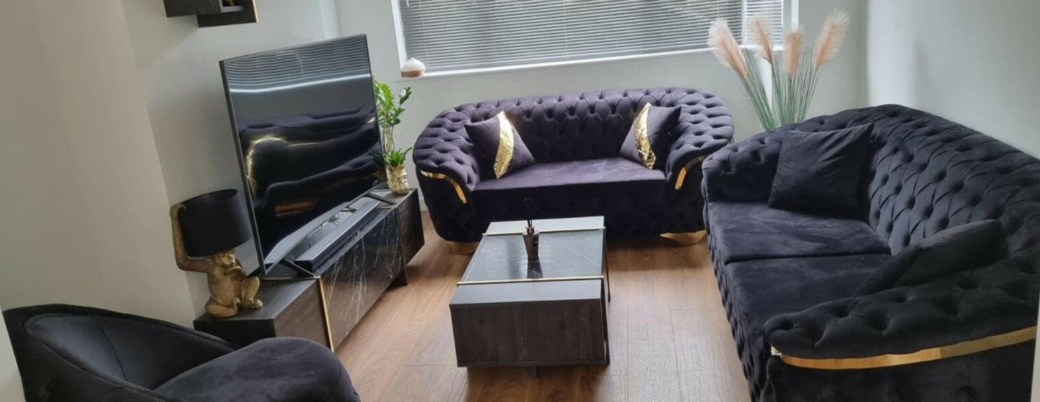 Bvlgari 3+2 seater sofa plush velvet
