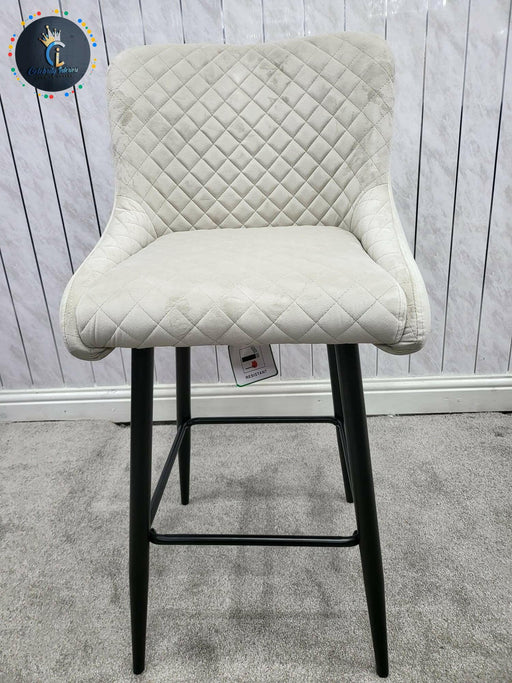 VEGAS VELVET BARSTOOL (BOX OF 2 STOOLS)