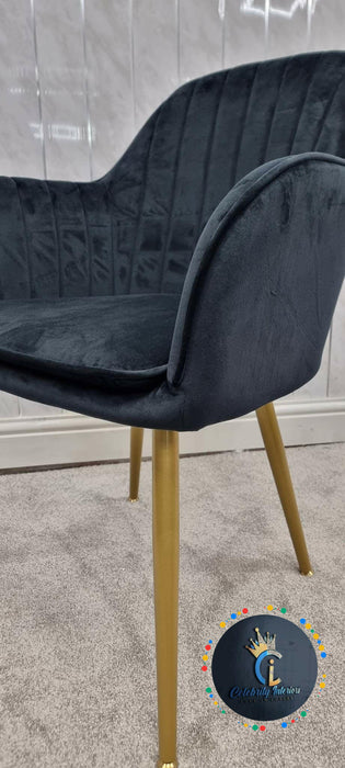PRETORIA VELVET DINING CHAIR (BOX OF 2 CHAIRS)
