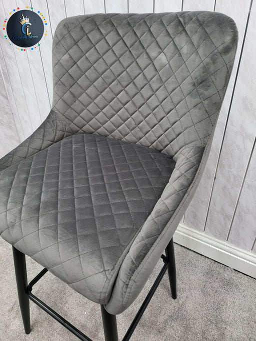 VEGAS VELVET BARSTOOL (BOX OF 1 STOOL)