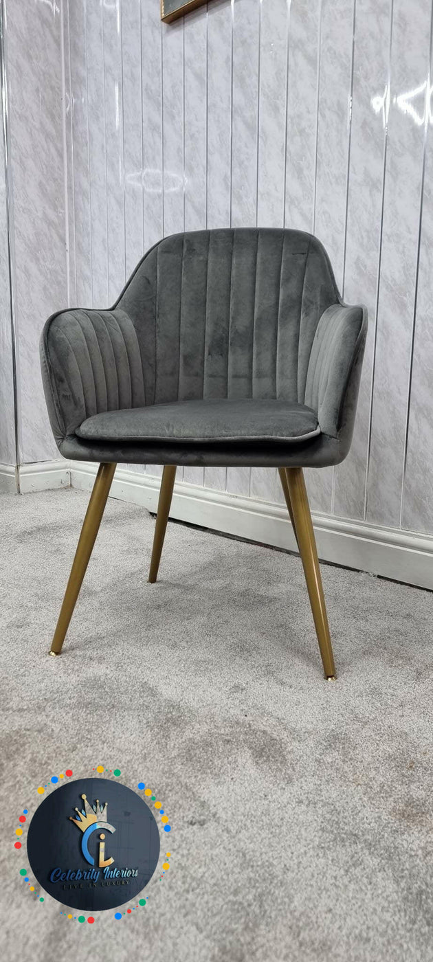 PRETORIA VELVET DINING CHAIR (BOX OF 2 CHAIRS) — Celebrity Interiors