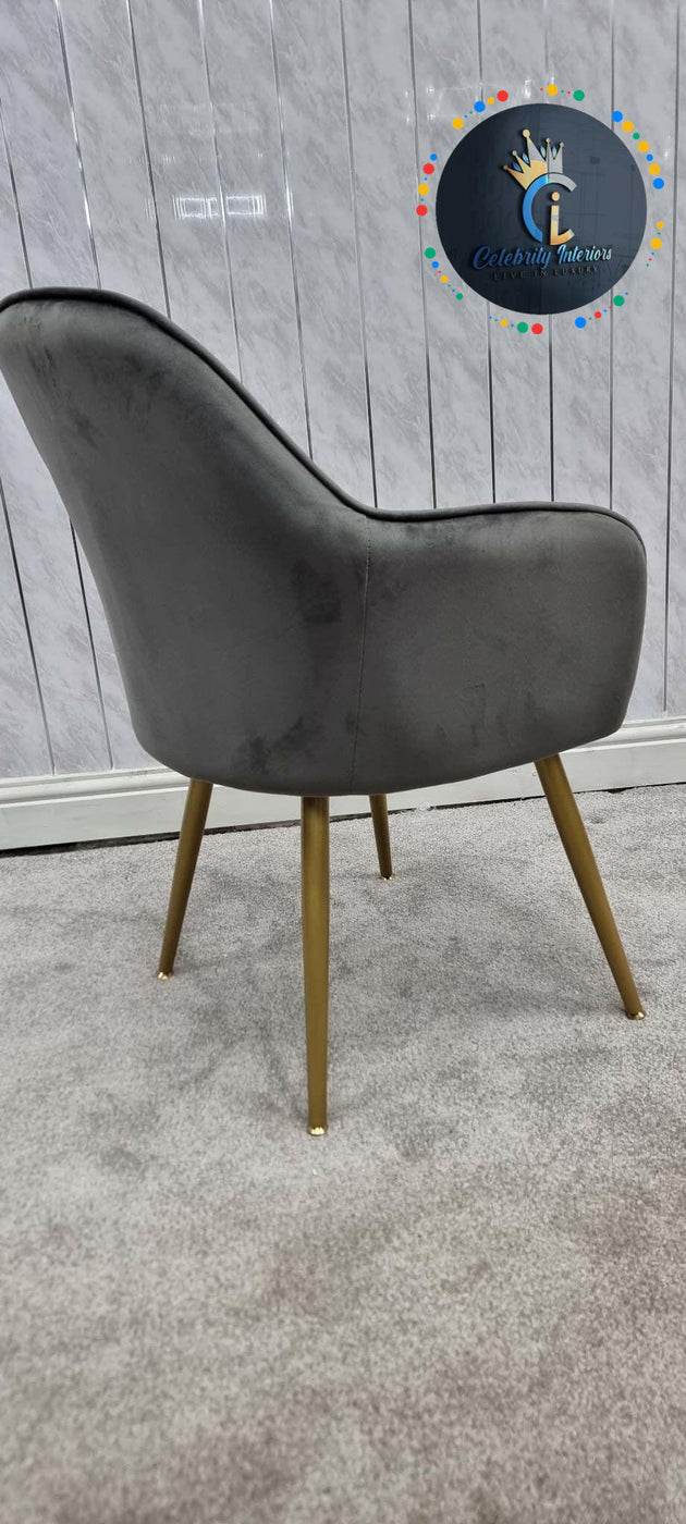 PRETORIA VELVET DINING CHAIR (BOX OF 2 CHAIRS) — Celebrity Interiors