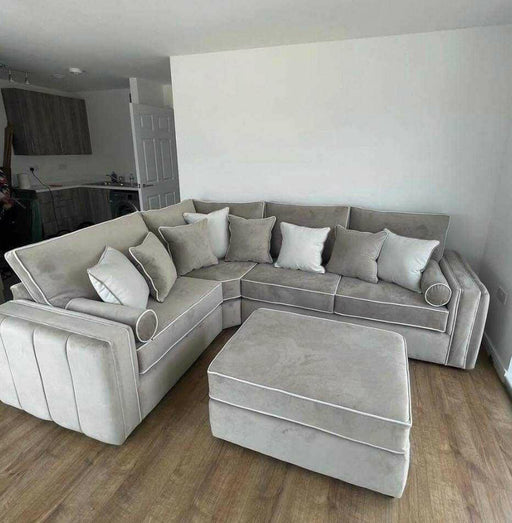 Rosana plush velvet corner sofa