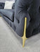 Hermes 2 Chesterfield Plush Velvet Sofa Black & Gold