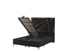 Helix Bedframe Double Black Velvet - Headboard & Base