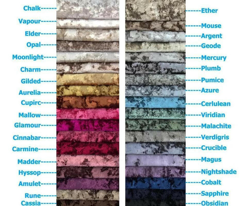 Onyx 3+2 crushed velvet sofa range
