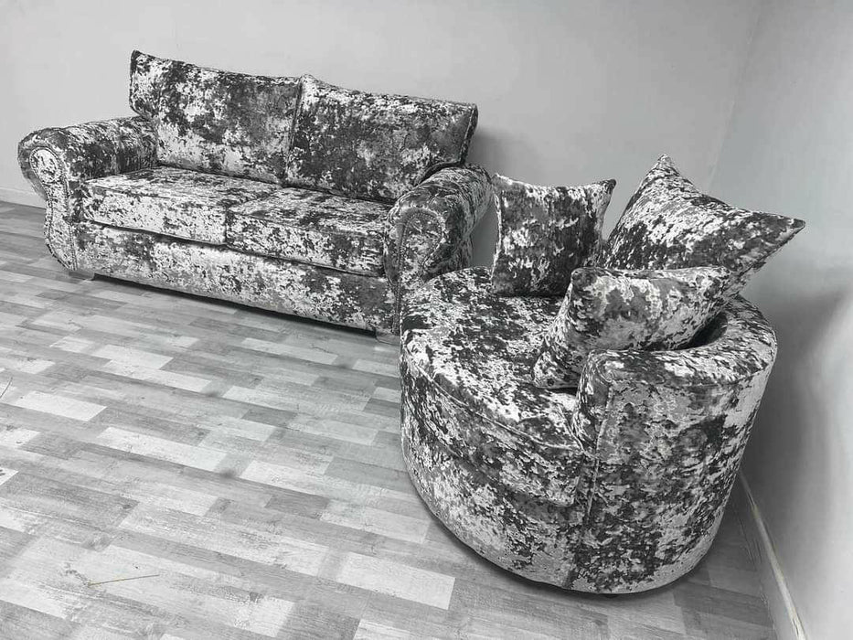 Windsor 3+2 crushed velvet sofa range
