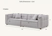 Aluxo Murray Sofa Range in Putty Boucle Fabric
