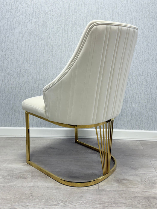 Lasco Plush Velvet Dining Chairs - Available In 3 Colours - Set Of 2