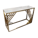 Azure Gold Console Table with Polar White Sintered Top