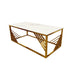 Azure Gold Coffee Table with Polar White Sintered Top