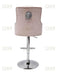 Majestic Velvet Bar Stool in Pink Plush Velvet