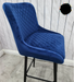 Vegas navy blue velvet barstool