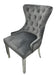 Chelsea Dark Grey  Velvet Ring knocker Dining chair