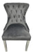 Chelsea Dark Grey  Velvet Ring knocker Dining chair