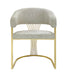 Ravello Gold Marble Dining Table & Porado Dining Chair Set