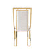 Amelia White Ceramic 180cm Gold + 4 Windsor Dining Chair Set