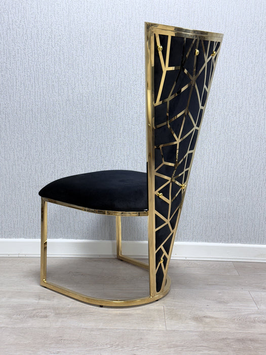 Vienna Velvet Metal Plating Dining Chairs - Set Of 2