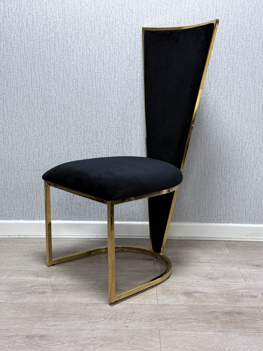 Vienna Velvet Metal Plating Dining Chairs - Set Of 2