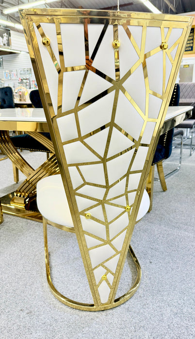 Vienna Velvet Metal Plating Dining Chairs - Set Of 2