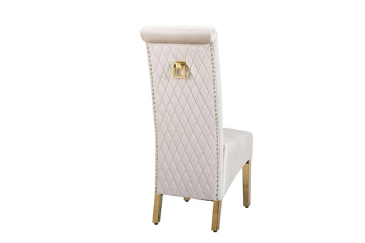 Sofia Black & Gold Square Knocker Dining Chair