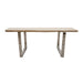 Freya 1.8 Dining Table Solid Light Pine wood with Chrome Metal Legs