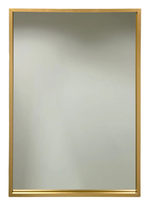 Rectangular mirror with gold around the boarder