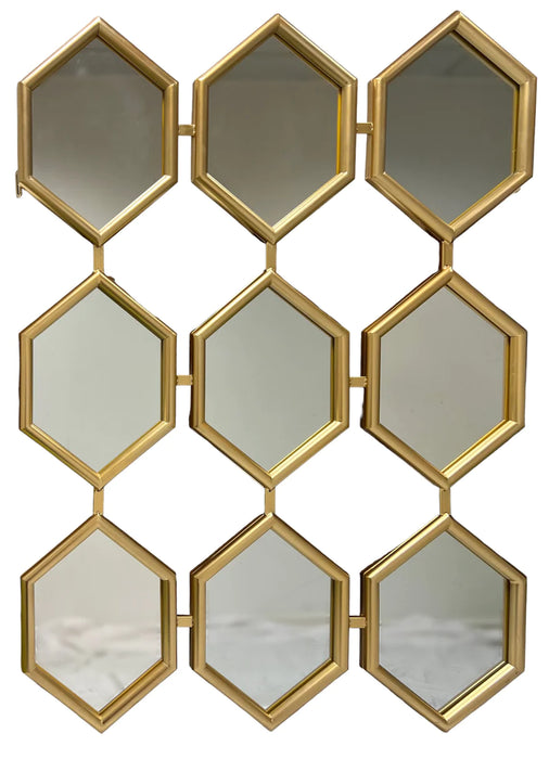 Diamond Wall mirrors with Gold Boarders
