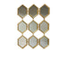 Diamond Wall mirrors with Gold Boarders