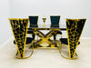 Elina Black & Gold Dining Table + Vienna Black & Gold Dining Chairs