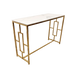 Geo Gold Console Table with Polar White Sintered Top