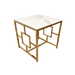Geo Gold Lamp Table with Polar White Sintered Top